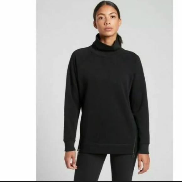 Athleta Sweaters - ATHLETA Cozy Karma Side Zip Funnel Neck